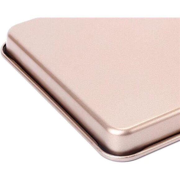 12.7" Nonstick Baking Sheets & Cookie Trays for Oven, 2-Pack Rectangular (Gold) - Picture 4 of 6